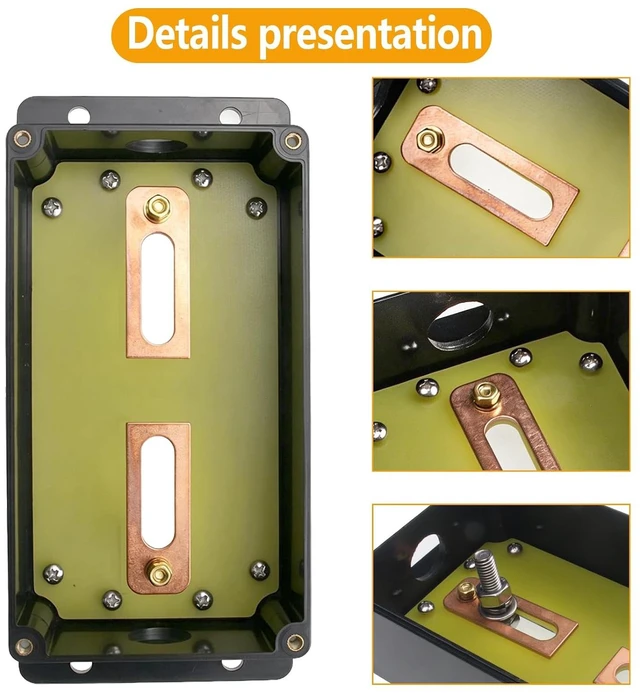 Alt view image 3 of 7 - Class T Fuse Block Fuse Box for Class T Fuse Terminal Spacing 50-120 mm