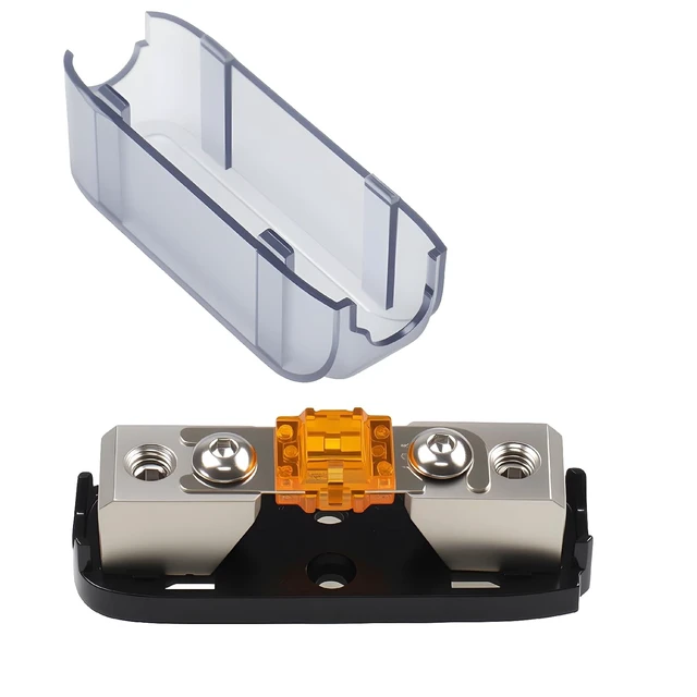 Alt view image 3 of 7 - 40Amp in-line Mini ANL Fuse Holder with Cover, 1 X 4/8 Gauge Input & Output Midi Fuse Holder for Automotive, Marine, RVs Audio Systems(Pack of 2)