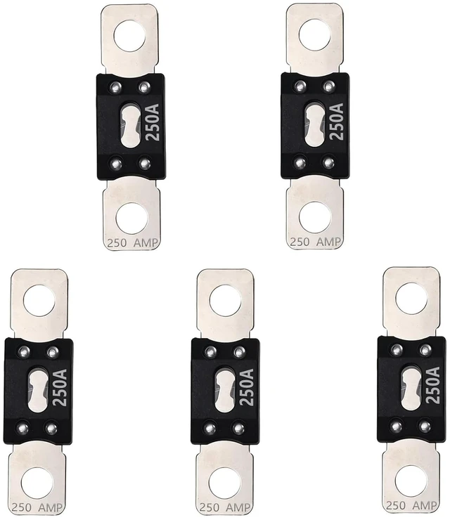 Main image of 5 Pcs 250 Amp MEGA Fuse 32V DC Bolt-on Fuse 250A for Automotives