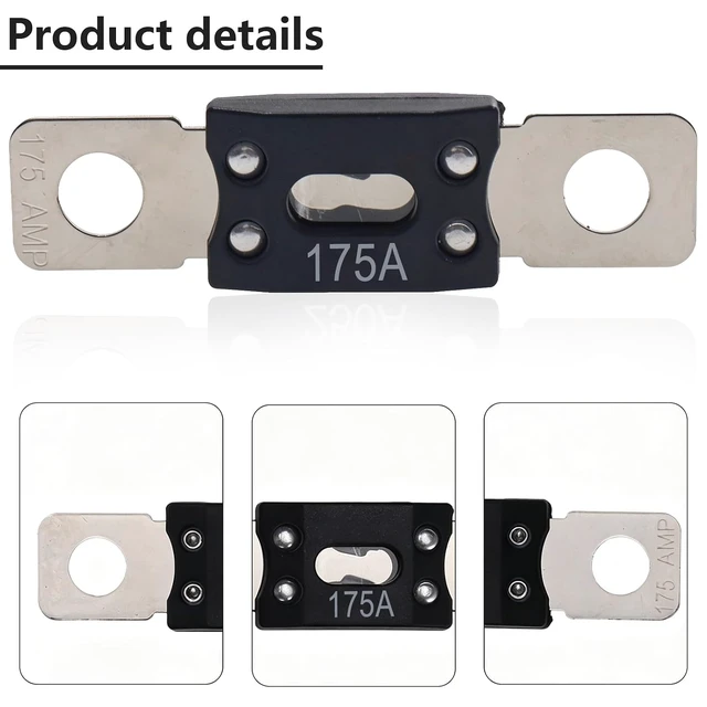 Alt view image 3 of 7 - 5 Pcs 175 Amp ANM/MEGA Fuse for AMG Mega Fuse Holder, 32V DC