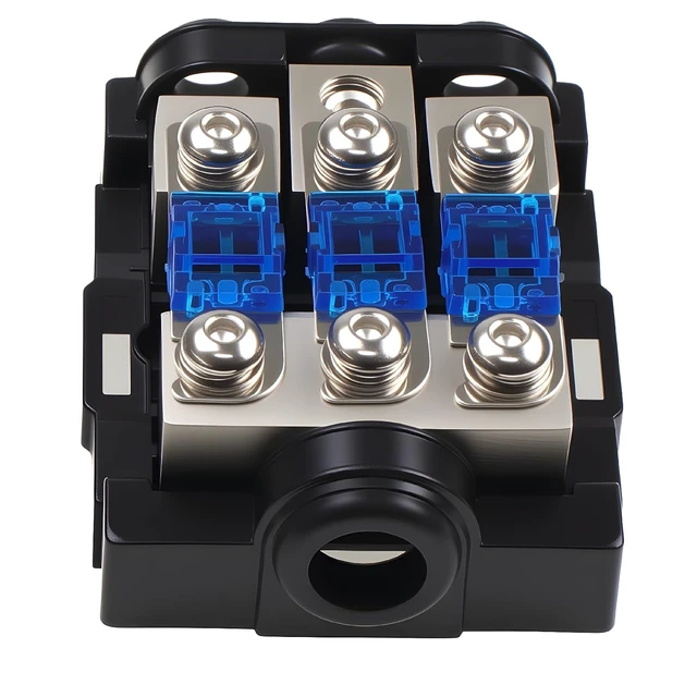 Alt view image 2 of 4 - 0/4 Gauge AWG Inline ANL Fuse Holder with 60Amp Fuse for Car Audio, Trucks, Boats-1 Way in 3 Way Out