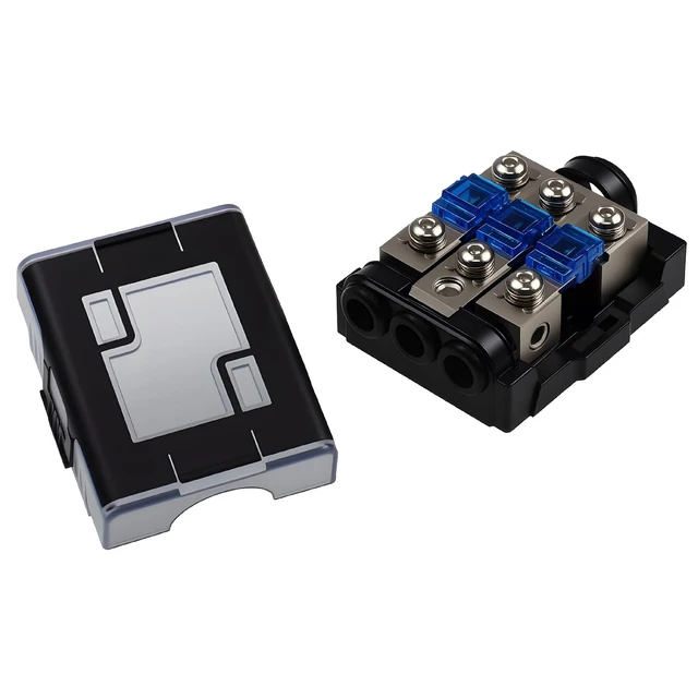 Alt view image 4 of 4 - 0/4 Gauge AWG Inline ANL Fuse Holder with 60Amp Fuse for Car Audio, Trucks, Boats-1 Way in 3 Way Out
