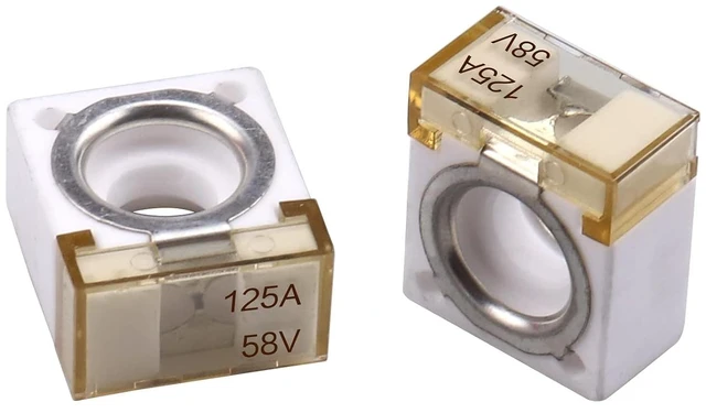 Main image of 58V HABF Rated Battery Fuse 125A Terminal HABF Fuse 125A for Protection of Automobiles RVs Cranes Ships Charging Piles (Pack of 2)