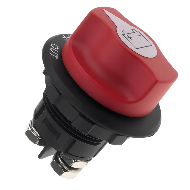 Alt view image 2 of 6 - 100A Battery Disconnect Switch 12V - 48V Heavy Duty Battery Shut Off Cut Off Power Kill Switch for Cars, Marine, Trucks (Max. 32V DC 100A Cont 150A INT)