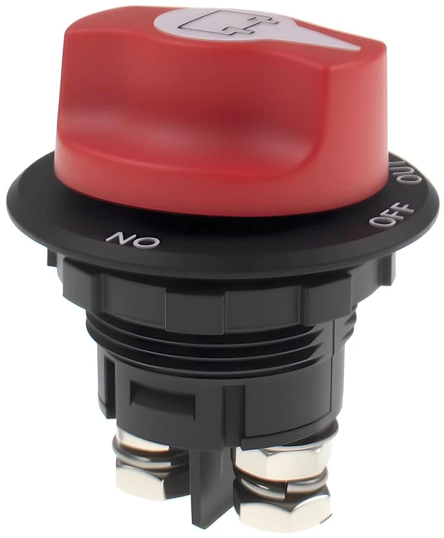 Main image of 100A Battery Disconnect Switch 12V - 48V Heavy Duty Battery Shut Off Cut Off Power Kill Switch for Cars, Marine, Trucks (Max. 32V DC 100A Cont 150A INT)