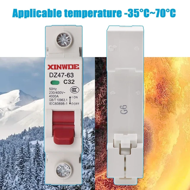 Alt view image 6 of 6 - AC Miniature Circuit Breaker 1P DZ47-63 C32 230V/400V