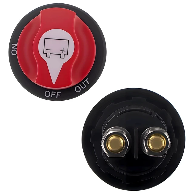 Alt view image 4 of 6 - 100A Battery Disconnect Switch 12V - 48V Heavy Duty Battery Shut Off Cut Off Power Kill Switch for Cars, Marine, Trucks (Max. 32V DC 100A Cont 150A INT)