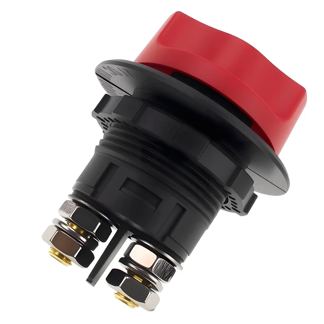 Alt view image 6 of 6 - 100A Battery Disconnect Switch 12V - 48V Heavy Duty Battery Shut Off Cut Off Power Kill Switch for Cars, Marine, Trucks (Max. 32V DC 100A Cont 150A INT)