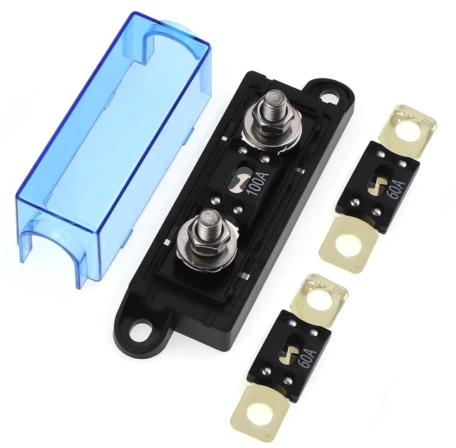 Main image of 60 Amp MEGA Fuse Holder Kit with 100 ANM Fuse, 12V-48V DC