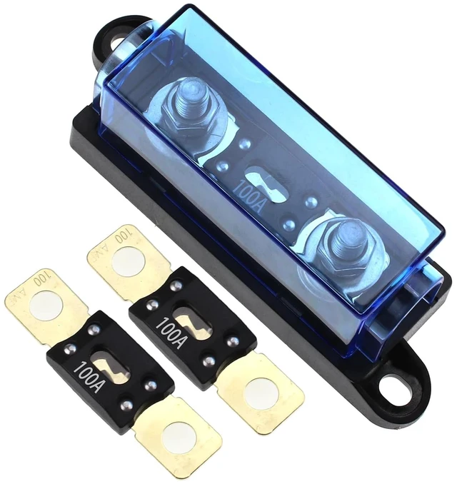 Alt view image 2 of 7 - 100 Amp MEGA Fuse Holder Kit with Cover, 12V-48V DC