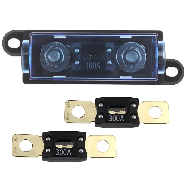 Alt view image 3 of 7 - MEGA Fuse Holder Kit with 100Amp 300 Amp ANM Fuse, 12V-48V DC