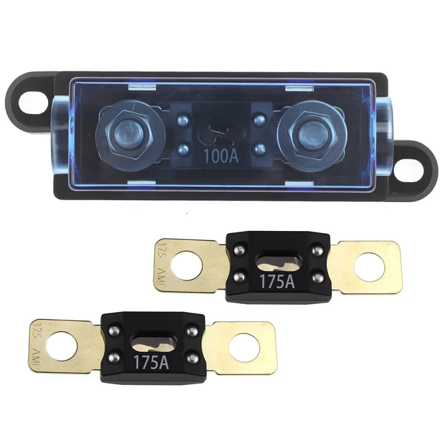Alt view image 2 of 7 - AMG/Mega Fuse Holder with 175 Amp High-Current Fuse for Battery Bank, Inverter