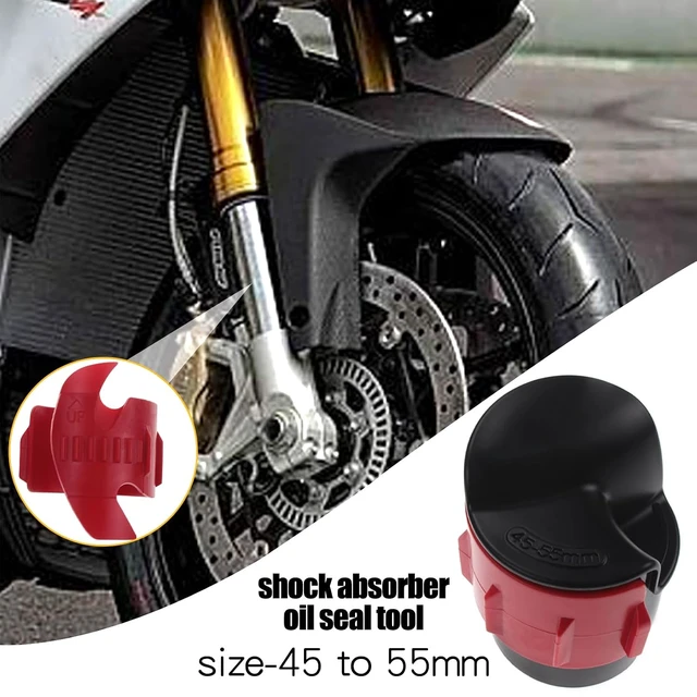 Alt view image 5 of 6 - Motorcycle Fork Seal Cleaner Tool, Universal Front Fork Saver Cleaner, 45-55mm Shock Repairing Absorber for Dirt Bike Maintenance Device (Pack of 2,Red)