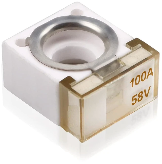 Main image of 1 Pcs 58V HABF Rated Battery Fuse 100A Terminal HABF Fuse 100A for Protection of Automobiles RVs Cranes Ships Charging Piles