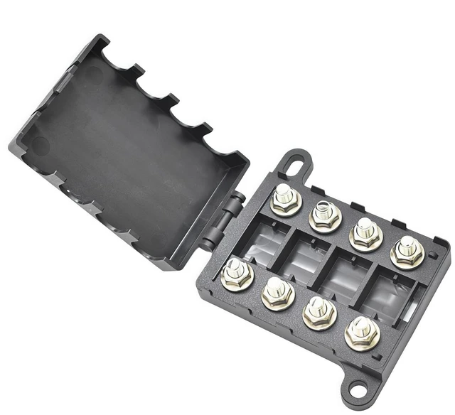 Main image of Fuse Box 4 Way ANS/MIDI Fuse Holder with Cover 12/32V DC