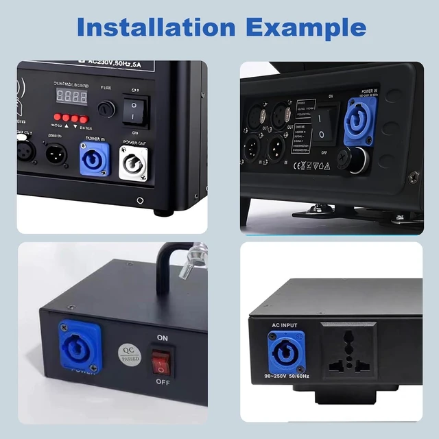 Alt view image 5 of 7 - 16AWG PowerCon Input Female Panel Mount to Y Spade Plug Cord 10-15A/250V 3-Pin AC Power Jack Socket to Y Terminal Extension Cable for Stage Light LED Connector 0.5M/1.6FT