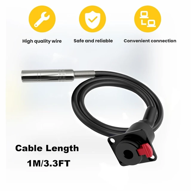 Alt view image 4 of 7 - D-Type 6.35mm 1/4" Female Panel Mount to 6.35mm Female Stereo Audio Cable 6.35mm TRS Headphone Guitar Extension Cable for Pro Audio Installations 1M/3.3Ft