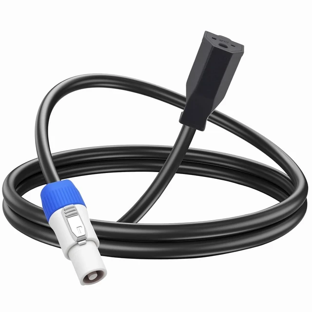 Main image of 16AWG 3-Prong NEMA 5-15P to PowerCON Cable 15A 3 Pin PowerCon Output Connector to NEMA 5-15P Female Outlet Extension Power Cord for Outdoor Stage Light LED Screen (1M/3.2FT)