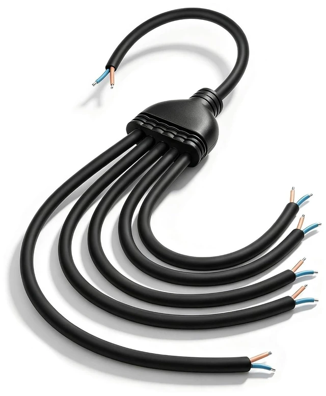 Main image of 2 Wire Splitter Pigtail Cable for LED Strip,17AWG 6A 300V(1 to 5)