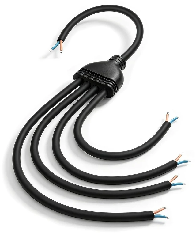 Main image of 2 Wire Splitter Pigtail Cable for LED Strip,17AWG 6A 300V(1 to 4)