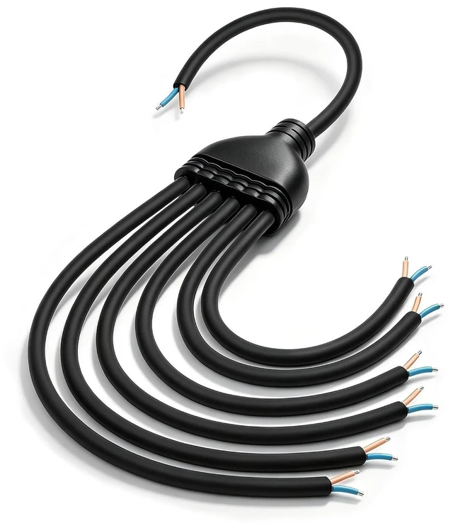 Main image of 2 Wire Splitter Pigtail Cable for LED Strip,17AWG 6A 300V(1 to 6)