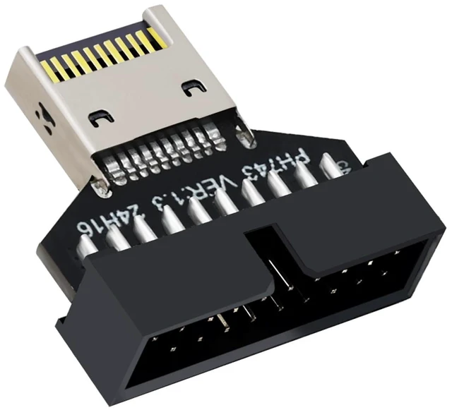 Main image of USB 3.0 Front Panel Header Adapter Type E to USB 3.0 19/20Pin Motherboard Adapter Male to Male Front Connector Converter