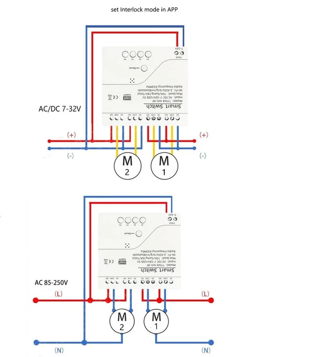 Alt view image 7 of 7 - 4 Channel Smart WiFi RF Bluetooth Wireless Dry Contact Relay Switch Module,Phone app Remote Control,Compatible with Alexa Google Home (Tuya 4CH 5V AC/DC7-32V)