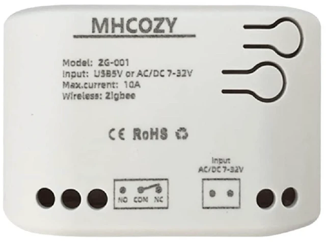 Main image of Smart Home Dry Contact Zigbee Relay Switch, Remote Control Zigbee Switch for Light Garage Door, Compatible with Alexa Google Home,Zigbee hub Needed (1CH)