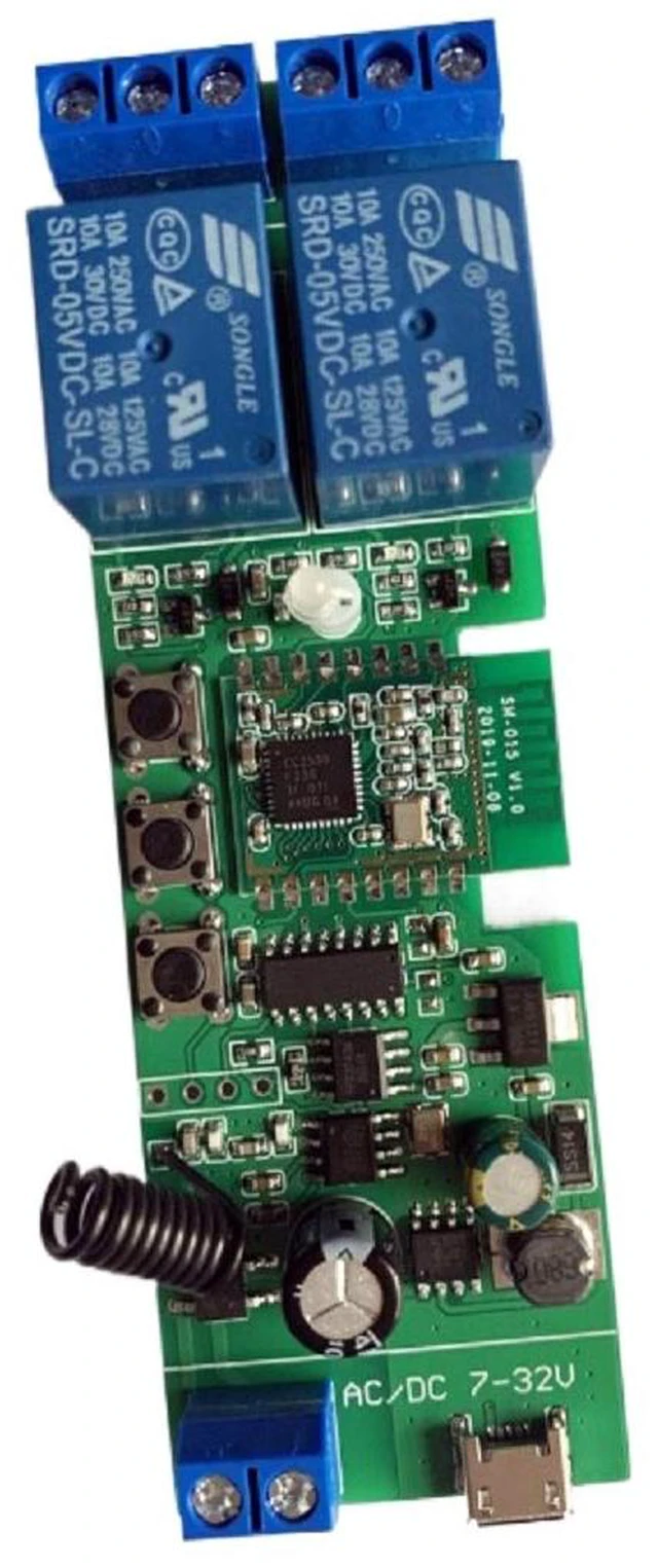 Main image of 2 Channel 5V 12V ZigBee Smart Relay Switch,Adjustable Self Lock and Momentary Interlock Working Mode,Works with Tuya eWelink Zigbee Gateway, Alexa, Google Home (ZigBee Hub Required)