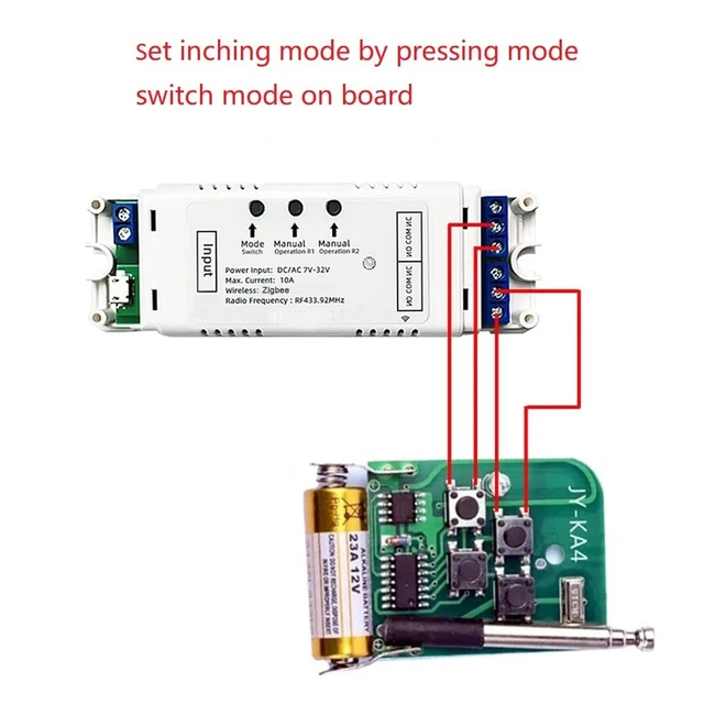 Alt view image 5 of 6 - 2 Channel 5V 12V ZigBee Smart Relay Switch,Adjustable Self Lock and Momentary Interlock Working Mode,Works with Tuya eWelink Zigbee Gateway, Alexa, Google Home (ZigBee Hub Required)