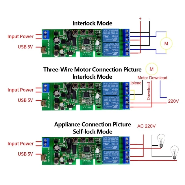 Alt view image 6 of 6 - 2 Channel 5V 12V ZigBee Smart Relay Switch,Adjustable Self Lock and Momentary Interlock Working Mode,Works with Tuya eWelink Zigbee Gateway, Alexa, Google Home (ZigBee Hub Required)