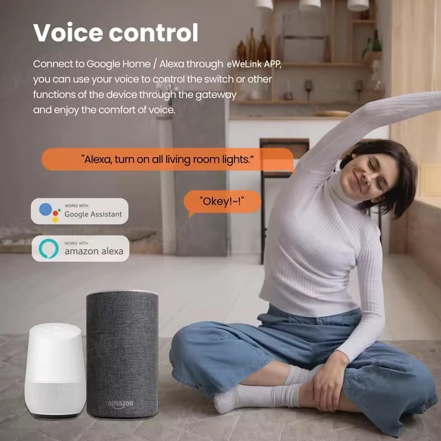 Alt view image 7 of 7 - Smart Home Dry Contact Relay Switch, Remote Control Switch for Light Garage Door, Compatible with Alexa Google Home, Requires Zigbee Hub (Tuya Zigbee Hub)