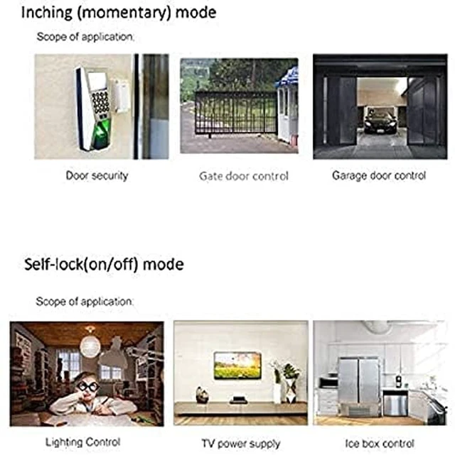 Alt view image 7 of 7 - Smart Home Dry Contact Zigbee Relay Switch, Remote Control for Light Garage Door, Compatible With Alexa Google Home, Hub Needed (1CH 220V)