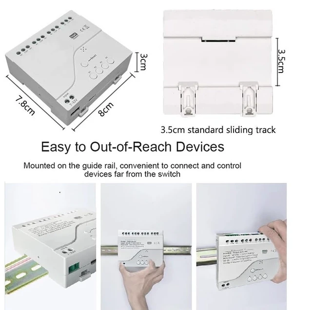 Alt view image 7 of 7 - Smart Home Dry Contact Zigbee Relay Switch, 220V 4CH