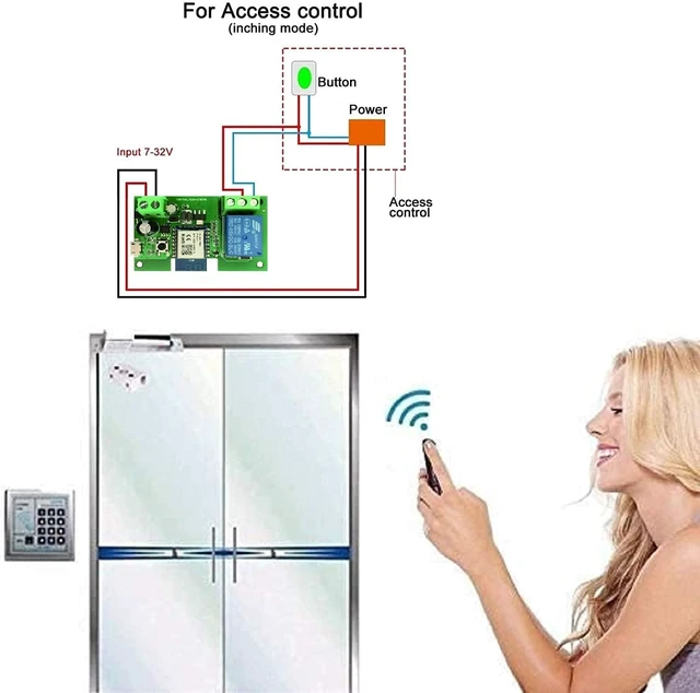 Alt view image 5 of 7 - WiFi Smart Switch Relay Module for Smart Home,Tuya app Remote Control Light Garage Door