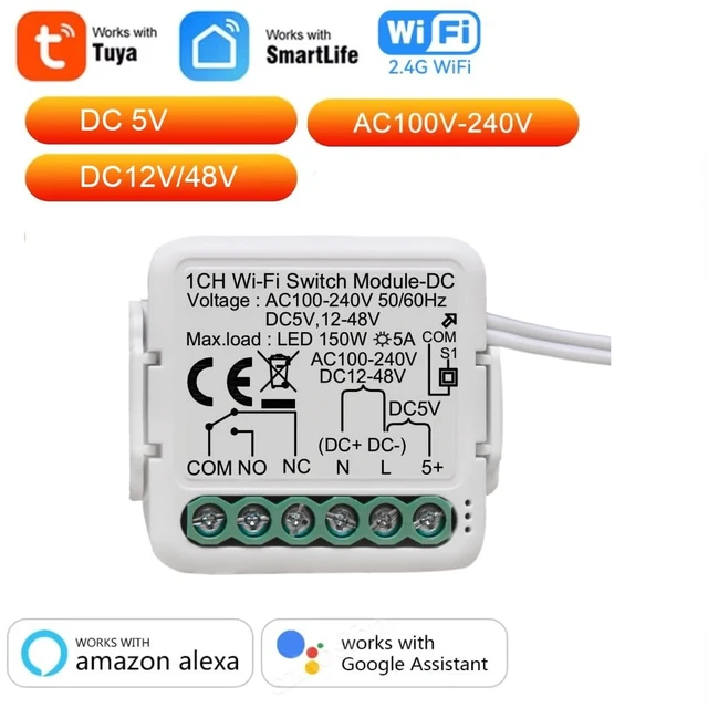 Alt view image 2 of 7 - WiFi Smart Switch Relay Module for Smart Home,App Remote Access Control,Turn on PC, Garage Door