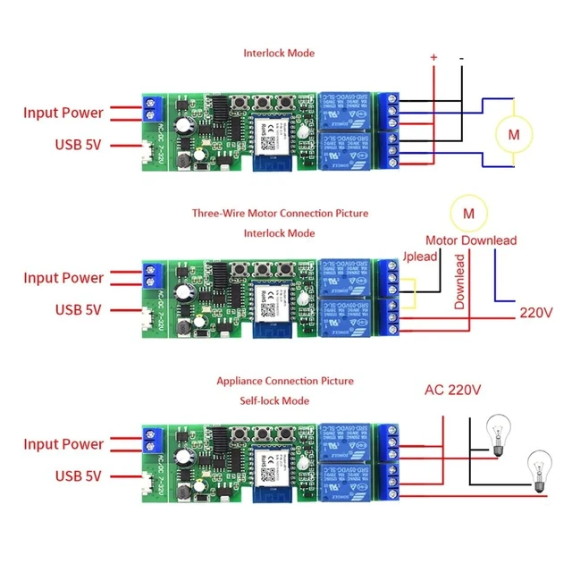 Alt view image 4 of 5 - WiFi Wireless Smart Switch Module,DIY WiFi Garage Door Opener,Smart Motor Controller