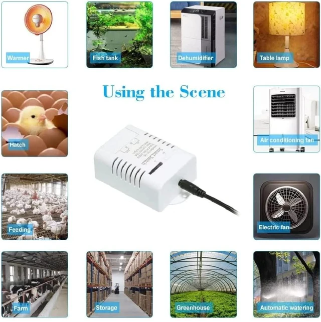 Alt view image 7 of 7 - WiFi Temperature Controller Sensor Module, Tuya app Wireless Remote 16A Smart Switch with Energy Consumption Monitoring,Compatible with Alexa Google