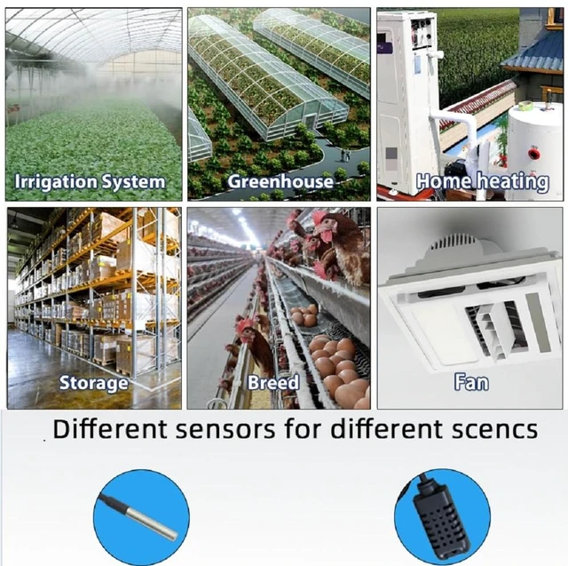 Alt view image 6 of 7 - Tuya app 1 Channel WiFi Temperature Sensor Relay Switch,Dry Contac Compatible with Alexa Google Home