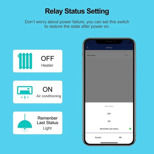 Alt view image 5 of 6 - Tuya Smart Life app Dry Contact WiFi Relay Switch Module,AC 100-240V,Compatible with Alexa Google Home