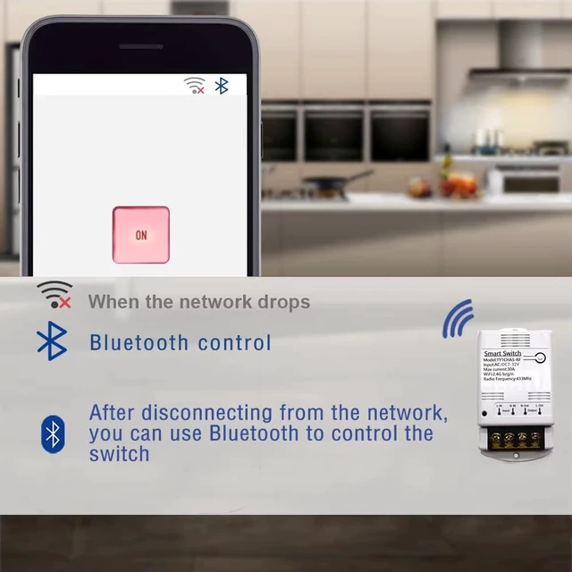 Alt view image 7 of 7 - Tuya App Smart WiFi Control Switch, 30A Max Output,Add WiFi Remote to Lights, Lamps, Industrial Control and Security Fields,Compatible with Alexa