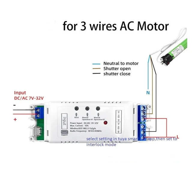 Alt view image 7 of 7 - 2CH WiFi RF Wireless Switch Relay,Inching Self-Locking Interlock Mode,Compatible with Alexa Goolge Home (Smart Life app WiFi RF Bluetooth Relay)
