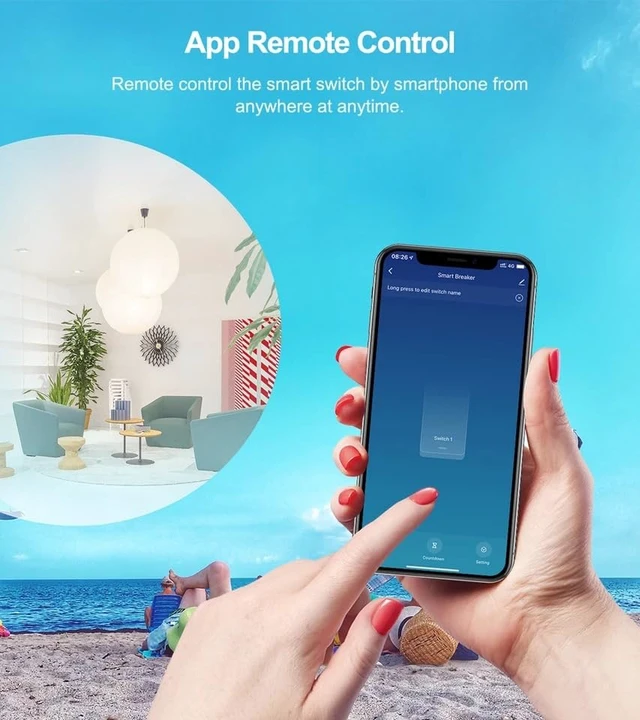 Alt view image 5 of 6 - Zigbee Smart Switch,30A High Power,App Remote Timer Home Automation,Compatible with Alexa(Tuya Zigbee Hub Needed)