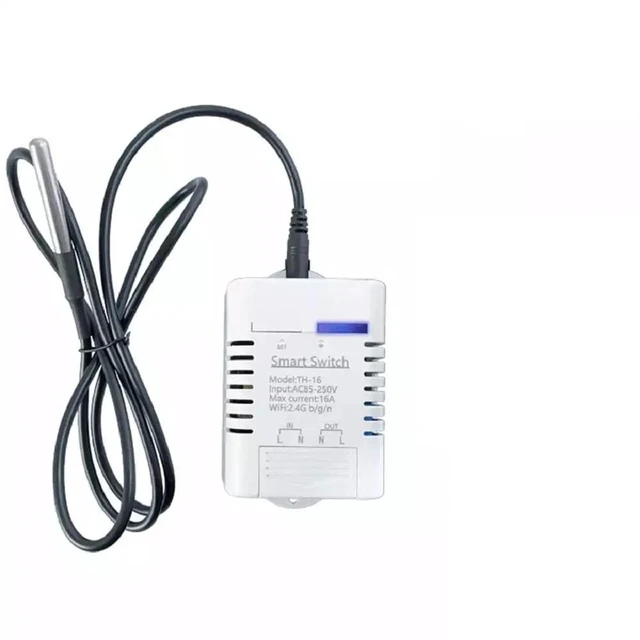 Main image of eWeLink Smart 16A Switch with Temperature and Humidity Monitoring, WiFi Thermostat Controller Compatible with Alexa Google Home (Temperature only)