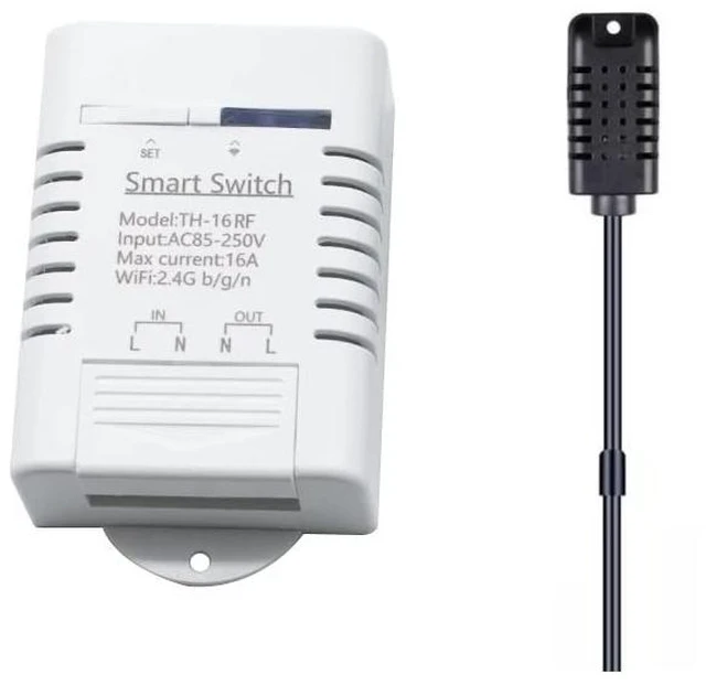 Main image of eWeLink Smart 16A Switch with Temperature and Humidity Monitoring, WiFi Thermostat Controller Compatible with Alexa Google Home (Temperature and Humidity)