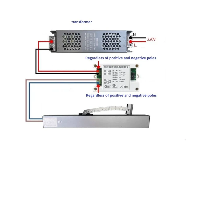 Alt view image 5 of 6 - eWelink app WiFi Wireless 12v Forward Reverse Remote Control Switch,DC 7-32v Smart Linear Actuator Controller,Compatible with Alexa