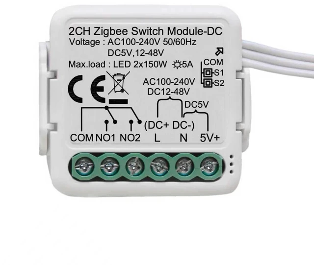 Main image of Zigbee 3.0 Dry Contact Smart Relay Relay, AC/DC Input,Dry Contact for DIY Home Automation,Tuya Zigbee Hub Needed