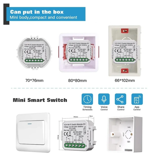 Alt view image 3 of 6 - Zigbee 3.0 Dry Contact Smart Relay Relay, AC/DC Input,Dry Contact for DIY Home Automation,Tuya Zigbee Hub Needed