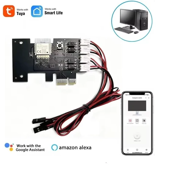 Alt view image 2 of 7 - Smart WiFi Remote Desktop On Off Power Switch,Tuya app Remote with Child Lock Timing Function,Compatible with Alexa