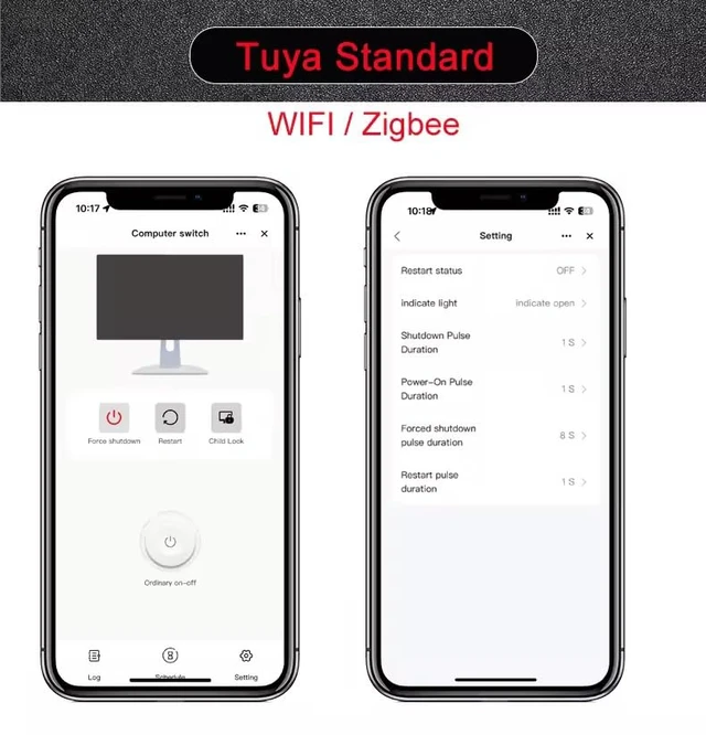 Alt view image 4 of 7 - Smart WiFi Remote Desktop On Off Power Switch,Tuya app Remote with Child Lock Timing Function,Compatible with Alexa